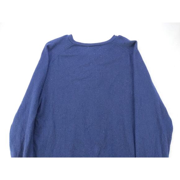 Mossimo Men's Italian 100% Merino Wool Pullover Sweater SZ L Blue Hole - Picture 5 of 9